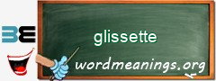 WordMeaning blackboard for glissette